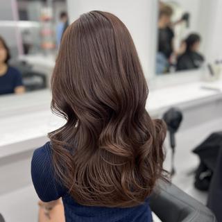 カラー 中×韓mix🥀秋色 ワンホンヘア🤍のヘアスタイル