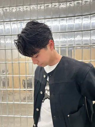 ショート パーマ メンズ メンズパーマ本町/ 心斎橋ナカムラヒロトのヘアスタイル