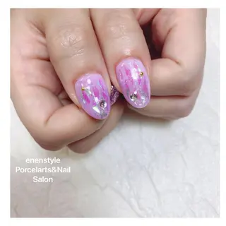 ミディアム ネイル 🐾enen style 🐾のネイルデザイン