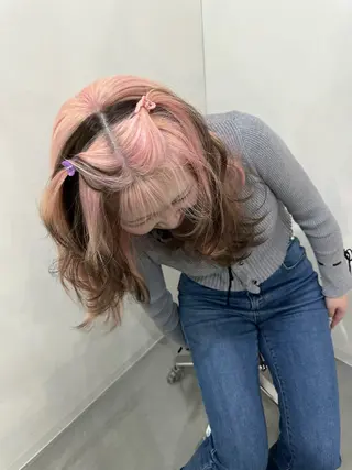 カラー ブリーチカラー yuraraのヘアスタイル