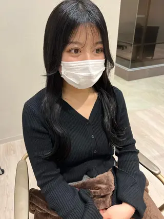 ロング カラー 外国人対応 佐久間のヘアスタイル