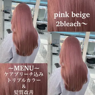 ロング カラー 色落ち綺麗🩰ハイ トーン🎀RINKAのヘアスタイル