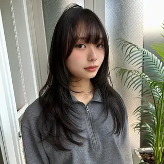 ロング 🫧似合わせ×透明感 ケアカラー清野🫧のヘアスタイル