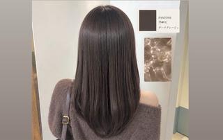 セミロング カラー ヒナ/酸性ストレート /髪質改善のヘアスタイル