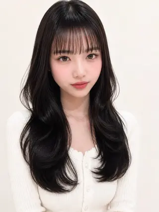 ロング カラー mako 韓国ヘア 🇰🇷まつパのヘアスタイル