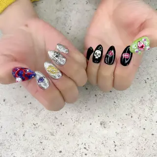 セミロング カラー パーマ ヘアアレンジ メンズ キッズ ネイル マツエク・マツパ アイブロウ Salon Ｋのネイルデザイン