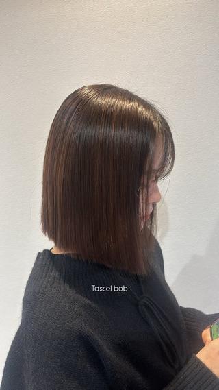 セミロング 🤍韓国ボブ /タッセルボブ🥣のヘアスタイル