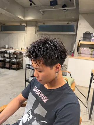 ショート メンズ 谷本虎太郎 レイヤー🌈ボブのヘアスタイル