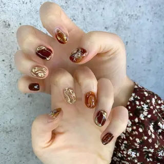 ショート カラー パーマ ヘアアレンジ メンズ キッズ ネイル マツエク・マツパ Salon Ｋのネイルデザイン