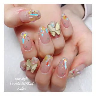 ミディアム ネイル 🐾enen style 🐾のネイルデザイン