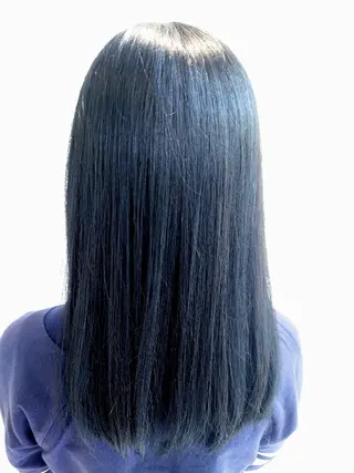 カラー セミロング earth平塚店 間瀬亜紗里のヘアスタイル