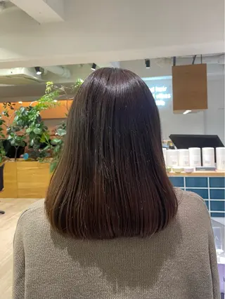ミディアム 暖色カラー/レイヤー スタイル みはる🌙のヘアスタイル