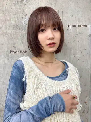 ショート カラー 松本優香/ボブ/ダ ブルカラー/髪質改善のヘアスタイル