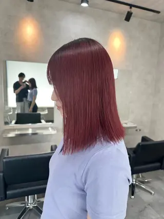 ミディアム カラー ヘアアレンジ 境町/透明感カラー/ レイヤー/中茎涼太のヘアスタイル