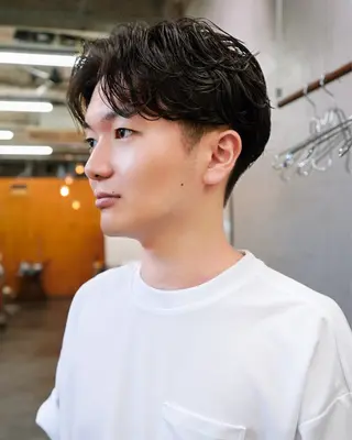 パーマ メンズ 藤川迅 曲がる縮毛矯正のヘアスタイル