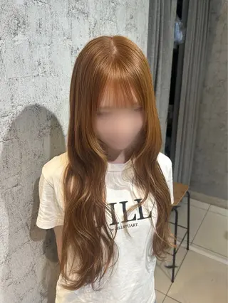 セミロング カラー 韓国風艶髪カラー× 束感まつ毛🎀美雨のマツエク・マツパデザイン