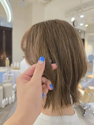 ミディアム 柏Wcolor/UC HIBORINAMIのヘアスタイル