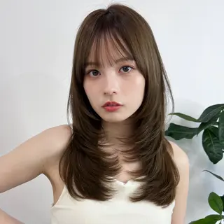 ロング カラー 渋谷レイヤーカット❌ 縮毛矯正専門/武田涼のヘアスタイル
