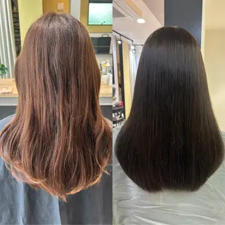 ロング パーマ hubhair レイヤー/透明感のヘアスタイル