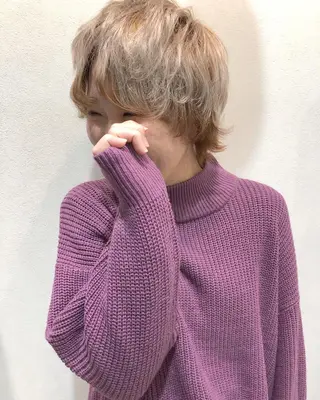 ショート 横浜ブリーチムラ直し ハイトーン/ブリーチのヘアスタイル