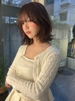 ショート カラー 小顔ボブ jilblanカホのヘアスタイル