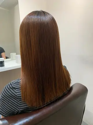 ロング パーマ ブリーチでもできる 縮毛矯正相原慎🌈のヘアスタイル