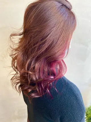 セミロング カラー ネイル マツエク・マツパ 夜23時まで予約🉑 reverieあきらのヘアスタイル
