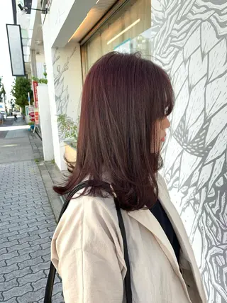 セミロング カラー i'll 未空のヘアスタイル