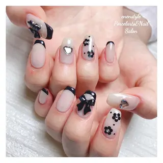 ミディアム ネイル 🐾enen style 🐾のネイルデザイン