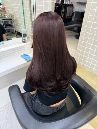 ロング カラー パーマ ヘアアレンジ メンズ キッズ 上品＆韓国風 🥀海心🥀のヘアスタイル