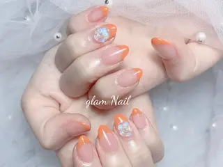 ネイル エツメ💅 長さ出し🎀デザインのネイルデザイン