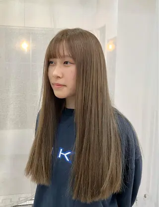 ロング 似合わせレイヤー ＆縮毛矯正のヘアスタイル