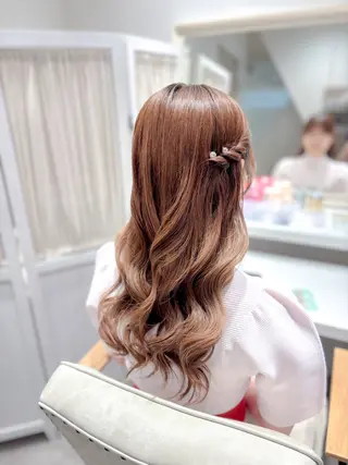セミロング ヘアアレンジ ⭐︎moe 【ヘアセット🧸】のヘアスタイル