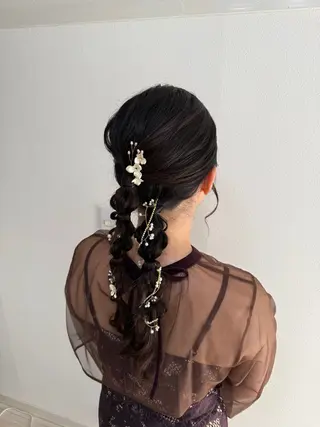 ロング ヘアアレンジ 大羅 海比のヘアスタイル
