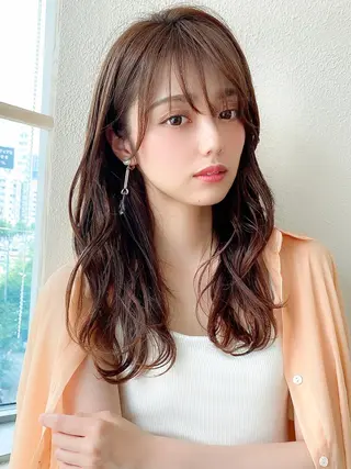 セミロング 艶感透明感カラー 🫧たけ🫧のヘアスタイル