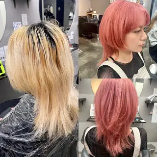 カラー 🌹ミラクル美容師 🌹ブリーチくっぽのヘアスタイル