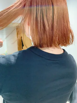ミディアム カラー ボブパーマコテ巻き風 パーマNo1深江秀平のヘアスタイル