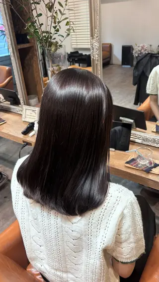 セミロング カラー HARE nene🐿🍡のヘアスタイル
