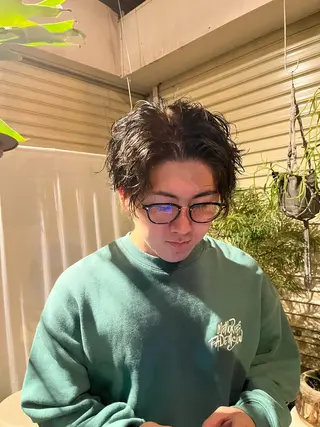 パーマ メンズ 佐藤 聖音のヘアスタイル