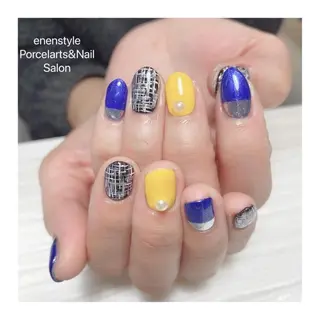 ミディアム ネイル 🐾enen style 🐾のネイルデザイン