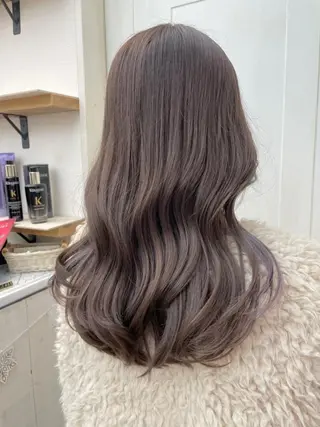 セミロング カラー パーマ ヘアアレンジ newi grande 横浜店のヘアスタイル