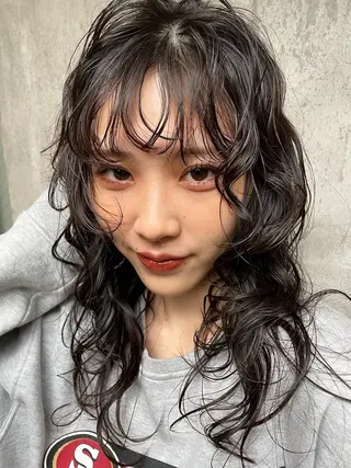 セミロング パーマ 【お洒落パーマ】 Elme　肥塚康汰郎のヘアスタイル