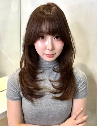 セミロング カラー ヘアアレンジ 髪質改善/透明感 カラー/吉田光佑のヘアスタイル