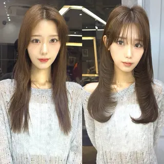 セミロング 韓国レイヤー🌸 艶髪🫧池袋/礼二郎のヘアスタイル