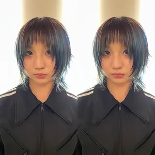 ショート デザインカラー★★★ Haco+shihoのヘアスタイル