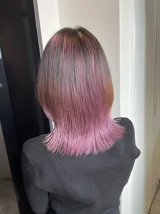 ミディアム カラー YUI/ ブリーチカラー🌷のヘアスタイル