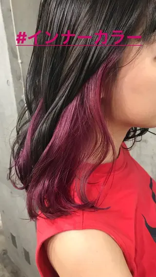 ミディアム カラー パーマ ヘアアレンジ メンズ キッズ ネイル マツエク・マツパ サロンドミルク 渋谷高比良のヘアスタイル