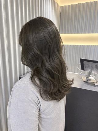 ミディアム カラー パーマ ヘアアレンジ 押切 響　のヘアスタイル