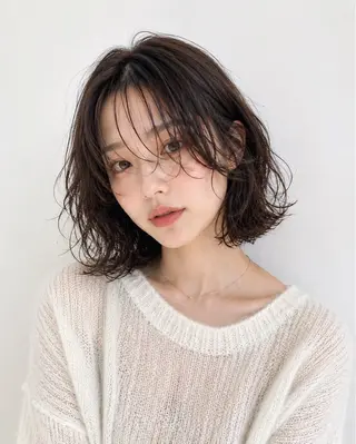 ショート パーマ ボブパーマ/縮毛矯正 /かわいい/せき🫧のヘアスタイル