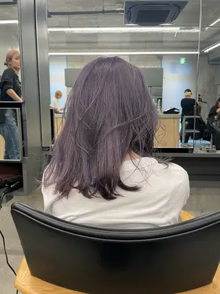 セミロング カラー 佐伯 和佳のヘアスタイル